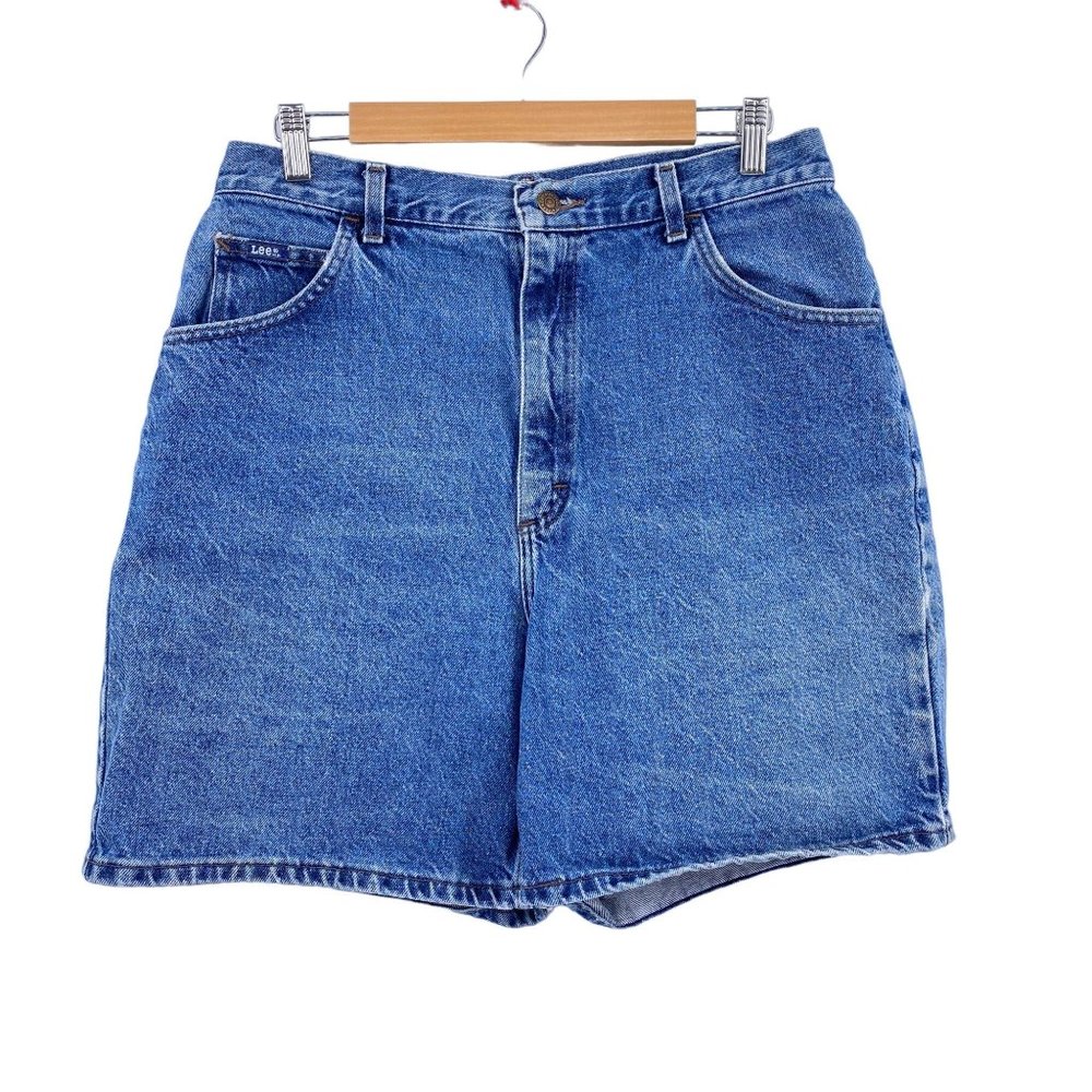 Vintage‎ Lee Denim Mom Bermuda shorts size 30-31 High Rise Y2K 2000s pockets